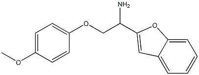 2-[1-amino-2-(4-methoxyphenoxy)ethyl]-1-benzofuran,,结构式