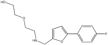 2-[2-({[5-(4-fluorophenyl)furan-2-yl]methyl}amino)ethoxy]ethan-1-ol,,结构式