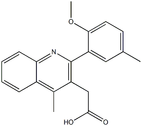 2-[2-(2-methoxy-5-methylphenyl)-4-methylquinolin-3-yl]acetic acid