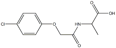 2-[2-(4-chlorophenoxy)acetamido]propanoic acid Structure