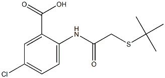 2-[2-(tert-butylsulfanyl)acetamido]-5-chlorobenzoic acid Structure