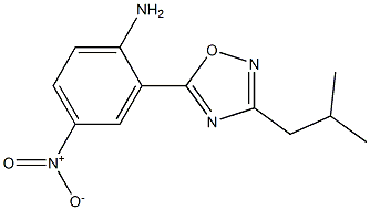 2-[3-(2-methylpropyl)-1,2,4-oxadiazol-5-yl]-4-nitroaniline,,结构式