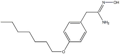 2-[4-(heptyloxy)phenyl]-N'-hydroxyethanimidamide 结构式
