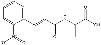 2-{[(2E)-3-(2-nitrophenyl)prop-2-enoyl]amino}propanoic acid Struktur