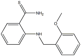 2-{[(2-methoxyphenyl)methyl]amino}benzene-1-carbothioamide Struktur