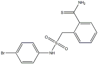 2-{[(4-bromophenyl)sulfamoyl]methyl}benzene-1-carbothioamide,,结构式
