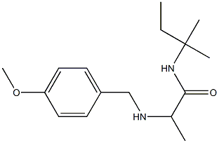 2-{[(4-methoxyphenyl)methyl]amino}-N-(2-methylbutan-2-yl)propanamide Struktur