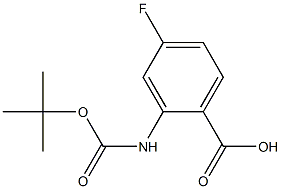 2-{[(tert-butoxy)carbonyl]amino}-4-fluorobenzoic acid Structure