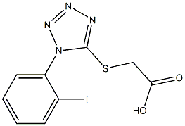 2-{[1-(2-iodophenyl)-1H-1,2,3,4-tetrazol-5-yl]sulfanyl}acetic acid Struktur