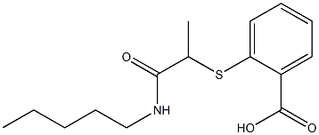 2-{[1-(pentylcarbamoyl)ethyl]sulfanyl}benzoic acid Struktur
