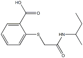 2-{[2-(sec-butylamino)-2-oxoethyl]thio}benzoic acid Struktur