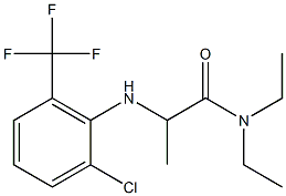 2-{[2-chloro-6-(trifluoromethyl)phenyl]amino}-N,N-diethylpropanamide Structure