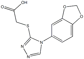 2-{[4-(2H-1,3-benzodioxol-5-yl)-4H-1,2,4-triazol-3-yl]sulfanyl}acetic acid Structure
