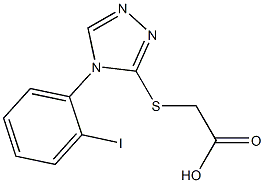 2-{[4-(2-iodophenyl)-4H-1,2,4-triazol-3-yl]sulfanyl}acetic acid Struktur