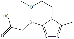 2-{[4-(2-methoxyethyl)-5-methyl-4H-1,2,4-triazol-3-yl]sulfanyl}acetic acid Struktur