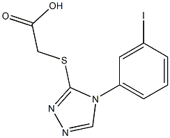 2-{[4-(3-iodophenyl)-4H-1,2,4-triazol-3-yl]sulfanyl}acetic acid Struktur