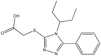 2-{[4-(pentan-3-yl)-5-phenyl-4H-1,2,4-triazol-3-yl]sulfanyl}acetic acid Structure