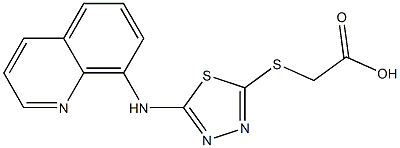 2-{[5-(quinolin-8-ylamino)-1,3,4-thiadiazol-2-yl]sulfanyl}acetic acid Structure