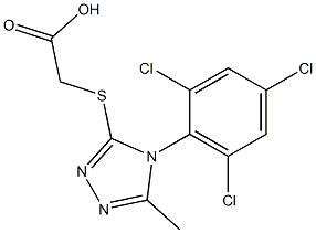  2-{[5-methyl-4-(2,4,6-trichlorophenyl)-4H-1,2,4-triazol-3-yl]sulfanyl}acetic acid