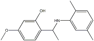 2-{1-[(2,5-dimethylphenyl)amino]ethyl}-5-methoxyphenol,,结构式