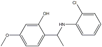 2-{1-[(2-chlorophenyl)amino]ethyl}-5-methoxyphenol,,结构式