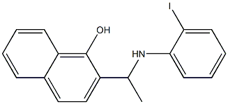 2-{1-[(2-iodophenyl)amino]ethyl}naphthalen-1-ol Struktur