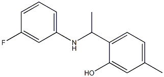 2-{1-[(3-fluorophenyl)amino]ethyl}-5-methylphenol Structure
