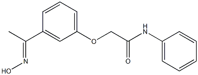 2-{3-[(1E)-N-hydroxyethanimidoyl]phenoxy}-N-phenylacetamide 化学構造式