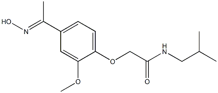 2-{4-[(1E)-N-hydroxyethanimidoyl]-2-methoxyphenoxy}-N-isobutylacetamide 结构式
