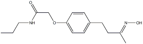 2-{4-[(3E)-3-(hydroxyimino)butyl]phenoxy}-N-propylacetamide Struktur