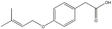 2-{4-[(3-methylbut-2-en-1-yl)oxy]phenyl}acetic acid Struktur