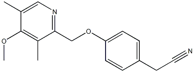 2-{4-[(4-methoxy-3,5-dimethylpyridin-2-yl)methoxy]phenyl}acetonitrile Struktur