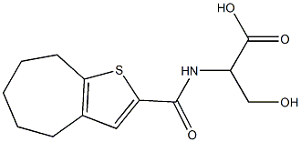2-{4H,5H,6H,7H,8H-cyclohepta[b]thiophen-2-ylformamido}-3-hydroxypropanoic acid|