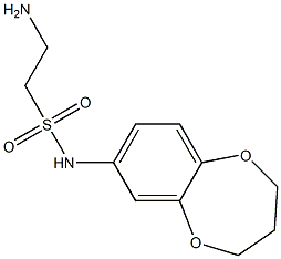 2-amino-N-(3,4-dihydro-2H-1,5-benzodioxepin-7-yl)ethane-1-sulfonamide,,结构式