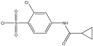 2-chloro-4-[(cyclopropylcarbonyl)amino]benzenesulfonyl chloride Structure