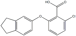 2-chloro-6-(2,3-dihydro-1H-inden-5-yloxy)benzoic acid 结构式