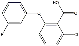 2-chloro-6-(3-fluorophenoxy)benzoic acid,,结构式
