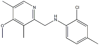 2-chloro-N-[(4-methoxy-3,5-dimethylpyridin-2-yl)methyl]-4-methylaniline Struktur