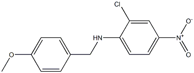 2-chloro-N-[(4-methoxyphenyl)methyl]-4-nitroaniline,,结构式
