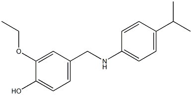 2-ethoxy-4-({[4-(propan-2-yl)phenyl]amino}methyl)phenol,,结构式