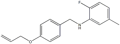2-fluoro-5-methyl-N-{[4-(prop-2-en-1-yloxy)phenyl]methyl}aniline Structure