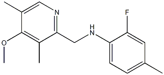 2-fluoro-N-[(4-methoxy-3,5-dimethylpyridin-2-yl)methyl]-4-methylaniline,,结构式