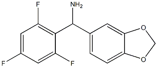 2H-1,3-benzodioxol-5-yl(2,4,6-trifluorophenyl)methanamine 化学構造式
