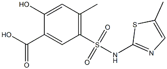 2-hydroxy-4-methyl-5-[(5-methyl-1,3-thiazol-2-yl)sulfamoyl]benzoic acid