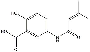 2-hydroxy-5-(3-methylbut-2-enamido)benzoic acid