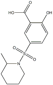 2-hydroxy-5-[(2-methylpiperidine-1-)sulfonyl]benzoic acid