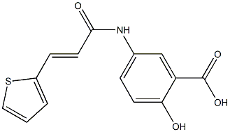 2-hydroxy-5-{[(2E)-3-thien-2-ylprop-2-enoyl]amino}benzoic acid