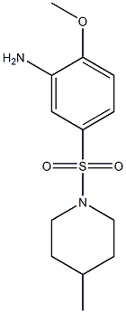 2-methoxy-5-[(4-methylpiperidine-1-)sulfonyl]aniline Struktur