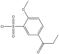 2-methoxy-5-propanoylbenzene-1-sulfonyl chloride 结构式