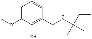 2-methoxy-6-{[(2-methylbutan-2-yl)amino]methyl}phenol Struktur
